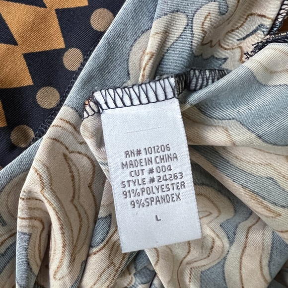 Soft Surroundings Embellished Blue and Brown V-Neck Tunic Size Large - Picture 14 of 14